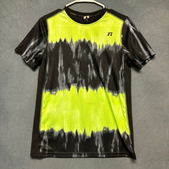 Kids Russell Compression Shirt XXL 18 Football Short Sleeve Tie Dye Undershirt - Picture 1 of 9